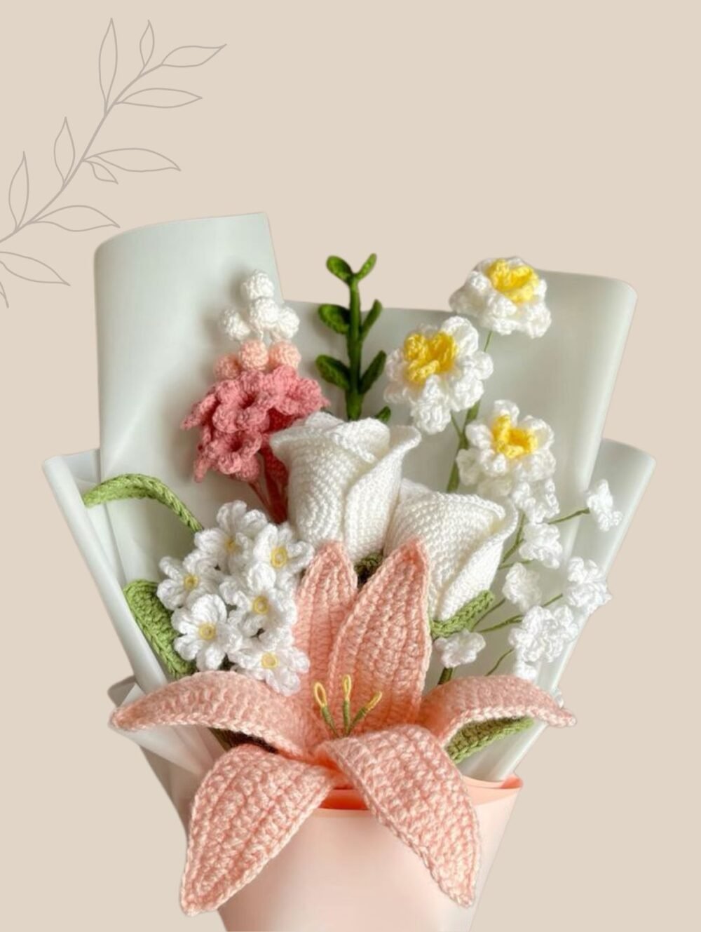 Lily Rose Flower Bouquet